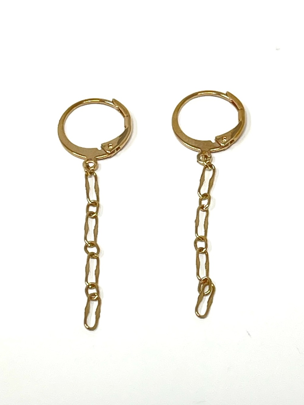 New Anthropologie Chain Link Dangle Earrings Gold